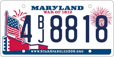 MD license plate 4BJ8818