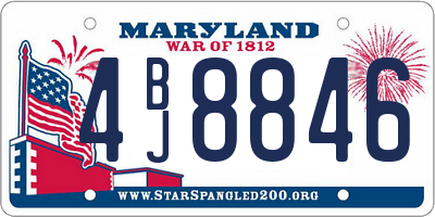MD license plate 4BJ8846