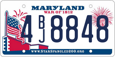 MD license plate 4BJ8848