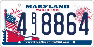 MD license plate 4BJ8864