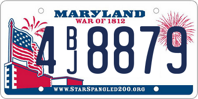 MD license plate 4BJ8879