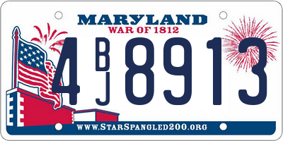 MD license plate 4BJ8913