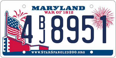 MD license plate 4BJ8951