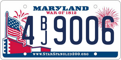MD license plate 4BJ9006