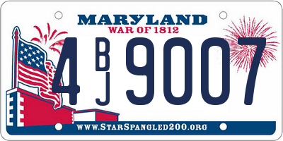 MD license plate 4BJ9007