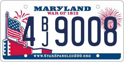 MD license plate 4BJ9008