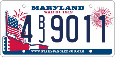 MD license plate 4BJ9011