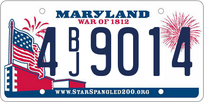 MD license plate 4BJ9014