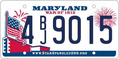MD license plate 4BJ9015