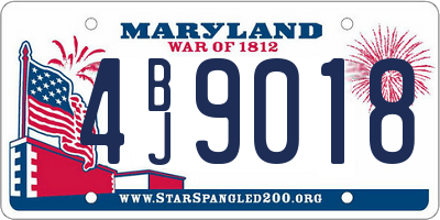 MD license plate 4BJ9018