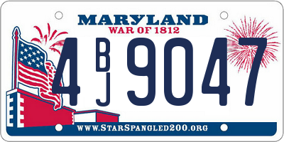 MD license plate 4BJ9047