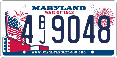MD license plate 4BJ9048