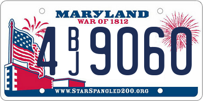 MD license plate 4BJ9060