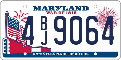 MD license plate 4BJ9064