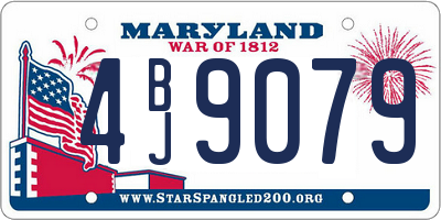 MD license plate 4BJ9079