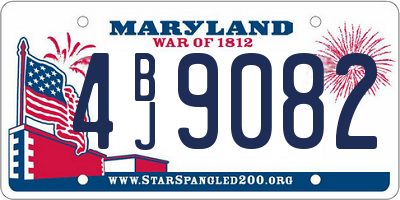 MD license plate 4BJ9082