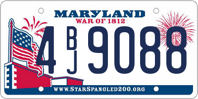 MD license plate 4BJ9088