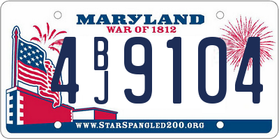 MD license plate 4BJ9104