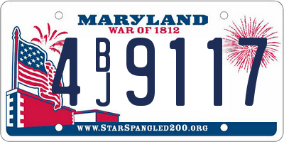 MD license plate 4BJ9117