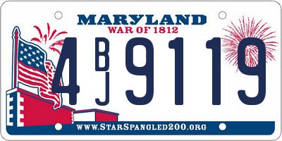 MD license plate 4BJ9119