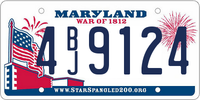 MD license plate 4BJ9124
