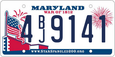 MD license plate 4BJ9141