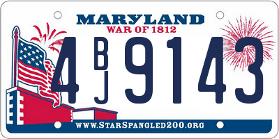 MD license plate 4BJ9143