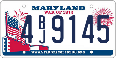MD license plate 4BJ9145