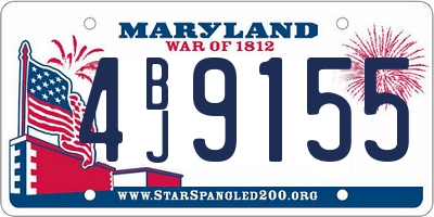 MD license plate 4BJ9155