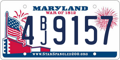 MD license plate 4BJ9157