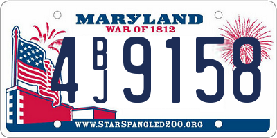 MD license plate 4BJ9158