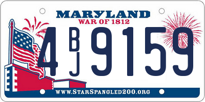 MD license plate 4BJ9159