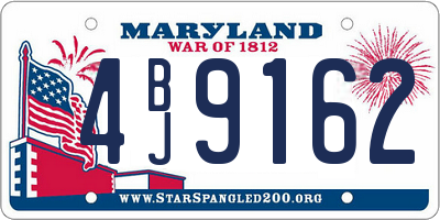 MD license plate 4BJ9162