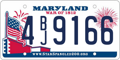 MD license plate 4BJ9166
