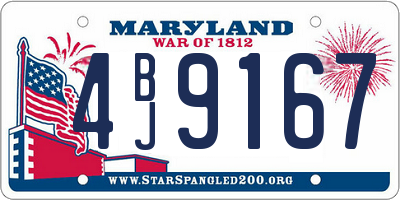 MD license plate 4BJ9167