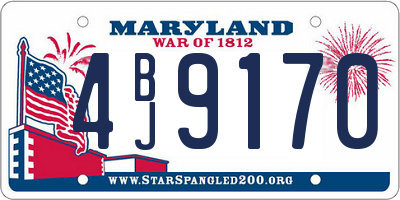 MD license plate 4BJ9170