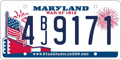 MD license plate 4BJ9171