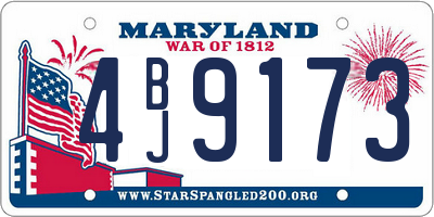 MD license plate 4BJ9173