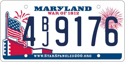 MD license plate 4BJ9176