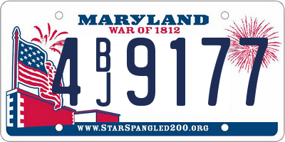 MD license plate 4BJ9177