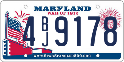 MD license plate 4BJ9178