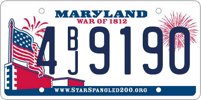 MD license plate 4BJ9190