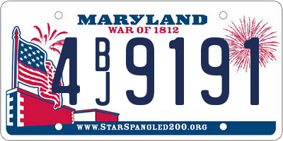 MD license plate 4BJ9191