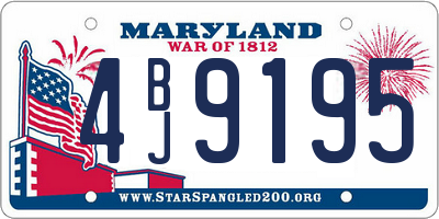 MD license plate 4BJ9195