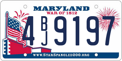 MD license plate 4BJ9197