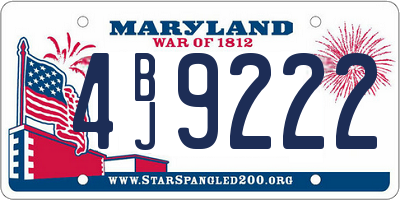 MD license plate 4BJ9222