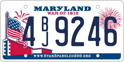 MD license plate 4BJ9246