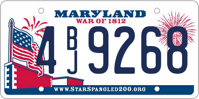 MD license plate 4BJ9268