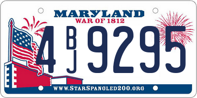 MD license plate 4BJ9295