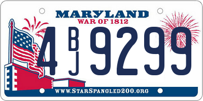 MD license plate 4BJ9299